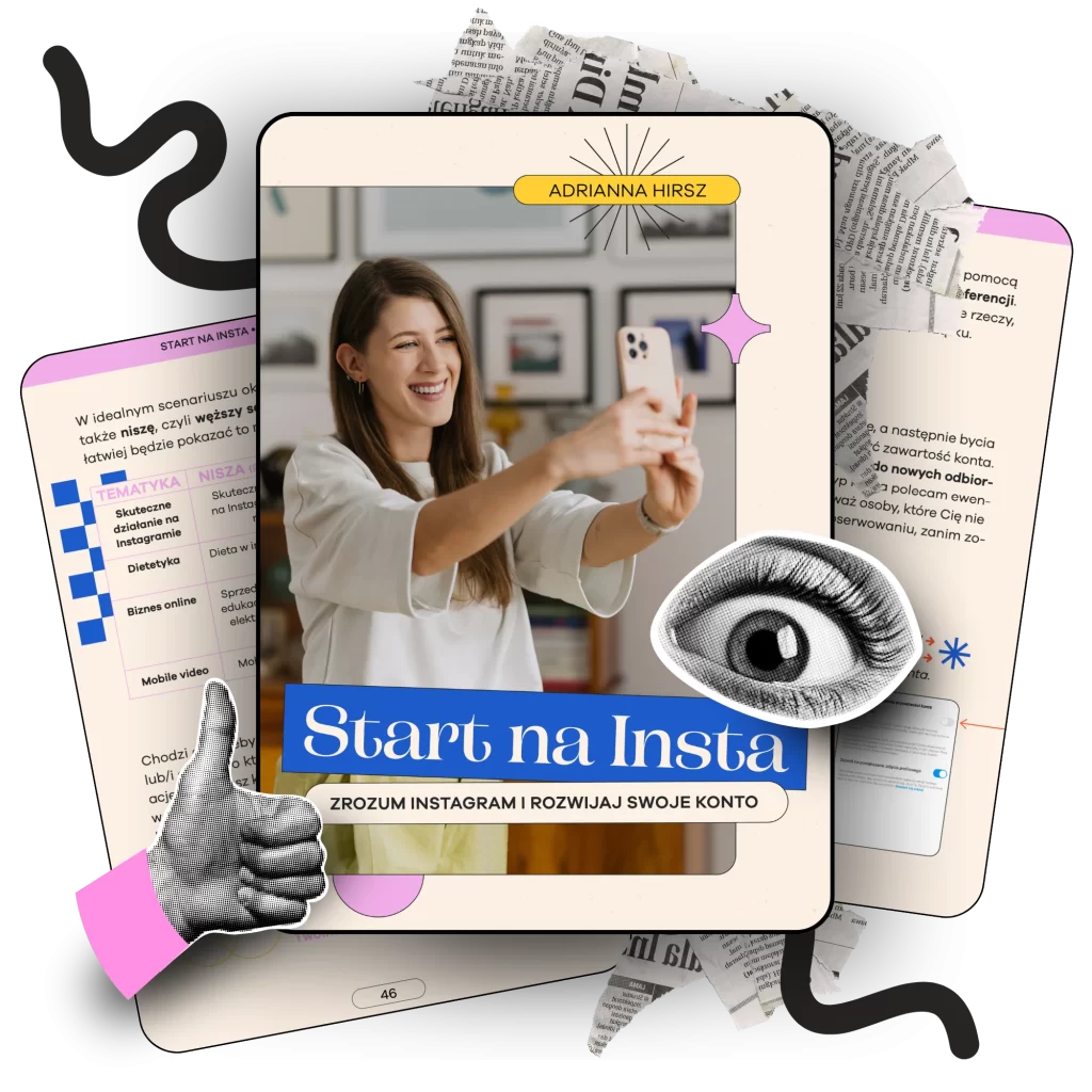 Kompleksowe tworzenie ebooka PDF – przykład poradnika Start na insta Adrianna Hirsz